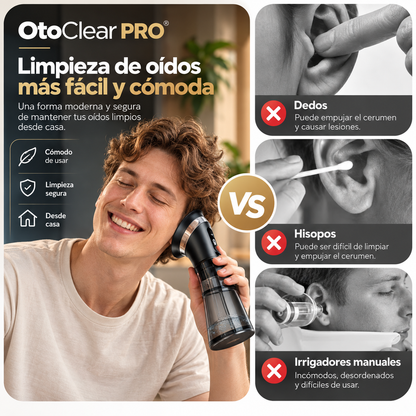 OtoClear PRO™ — Irrigador Eléctrico para Oídos | Limpieza Avanzada de Cerumen